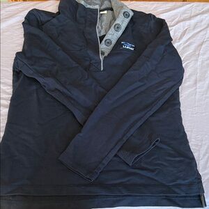 L.L. Bean Navy Blue Top with Light Gray Details